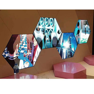 สีเต็ม กันน้ํา Hexagon LED Display ภายใน Custom LED Video Display จอ