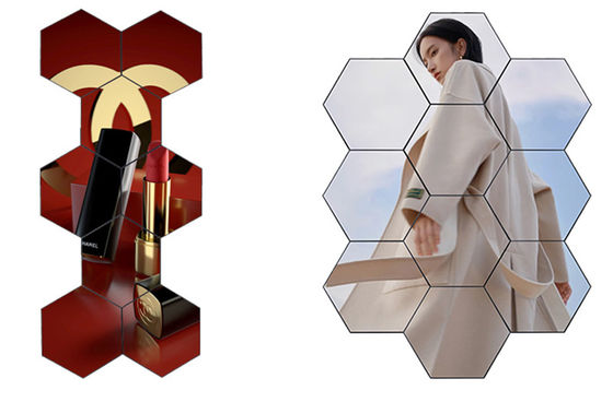ความสว่างสูง Hexagon LED Display สีเต็ม