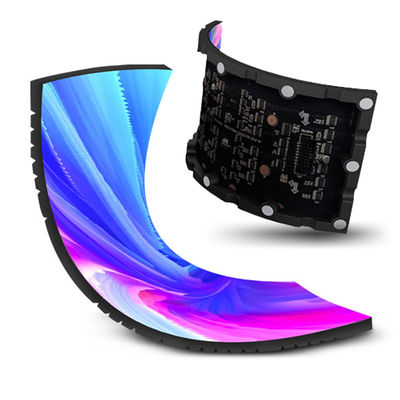 การโฆษณา Splicing Flexible LED Screen Wall Customized Curved LED Video Wall ผนังวิดีโอ LED ที่โค้ง