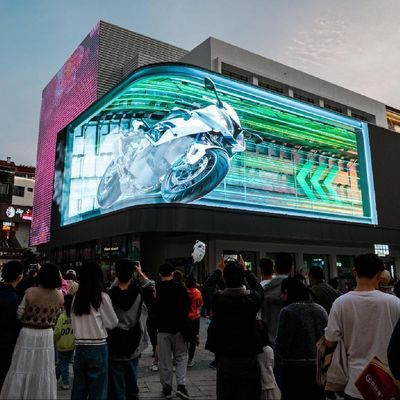 การใช้จ่ายต่ํา 3D LED Display Screen Outdoor กันน้ํา ปรับแต่ง