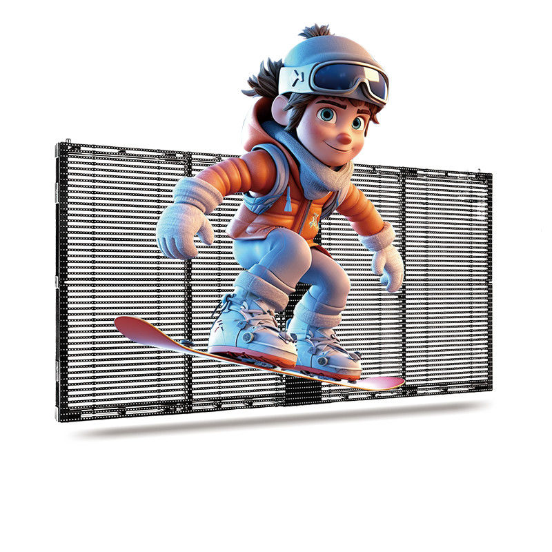 หน้าจอ LED ใส HT 500*1000 แบบติดตั้งหลายแบบ 3D ใส วิดีโอวอล์