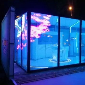 จอแสดงภาพหนังคริสตัล LED ความโปร่งใสสูง สีสดใสและมุมมองกว้าง